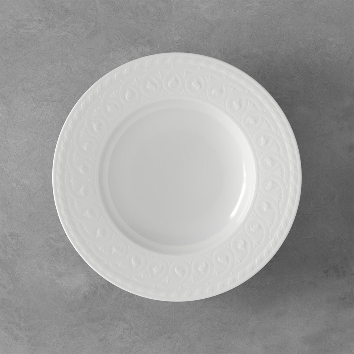 Set 6 piatti fondi Cellini Villeroy & Boch in porcellana bianca 24 cm