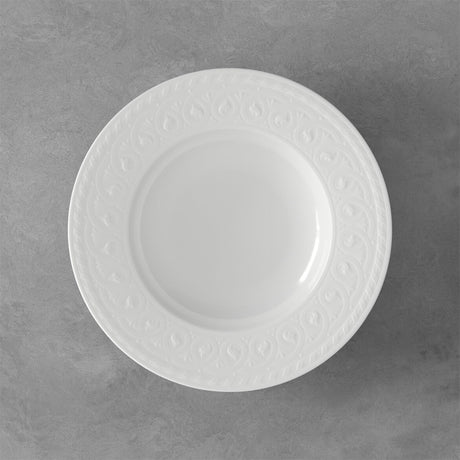 Set 6 piatti fondi Cellini Villeroy & Boch in porcellana bianca 24 cm