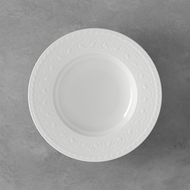 Set 6 piatti fondi Cellini Villeroy & Boch in porcellana bianca 24 cm