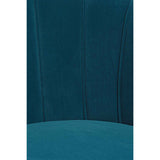BIZZOTTO Poltrona Giliola Blu Pavone Velluto Gambe Oro 80x76x84cm 0743682