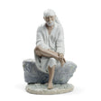 Statuetta Sai Baba Lladrò in porcellana lucida 26x18 cm