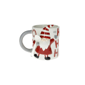 Tazza mug Brandani in ceramica con Babbo Natale e cucchiaino 13x14 cm