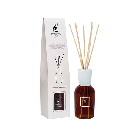 Diffusore a bastoncini Hypno Casa Ambra D'Arabia flacone 250 ml