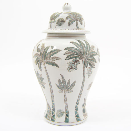 Potiche Abeliana Drimmer in ceramica con decorazioni dorate 37 cm