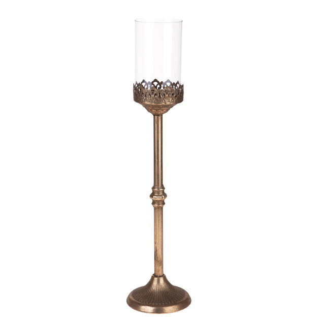 Candelabro Liberty Bianchi Dino in metallo finitura champagne 55 cm