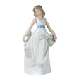 Statuina Giocando nel vento NAO in porcellana decorata a mano 27 cm