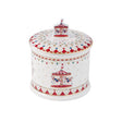 Biscottiera Magic Christmas Easy Life in porcellana decorata 14x16,5 cm