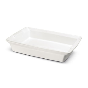 Teglia rettangolare Giannini in ceramica bianco opaco 36x27 cm