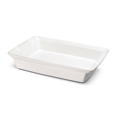 Teglia rettangolare Giannini in ceramica bianco opaco 36x27 cm