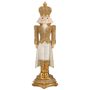 Schiaccianoci natalizio Timstor in resina color oro 45 cm