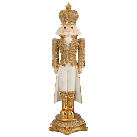 Schiaccianoci natalizio Timstor in resina color oro 45 cm