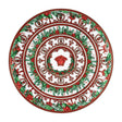 Piatto di Natale I Love Baroque Versace in porcellana decoro rosso e verde