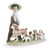 Statuina I Miei Piccoli Esploratori Lladrò in porcellana 25x27 cm