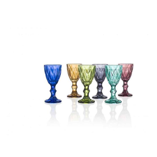 Set 6 bicchieri da liquore Brandani in vetro colorato 10,5 cm