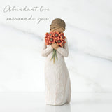 WILLOW TREE Figurina Statuina Circondato da Amore Design di Susan Lordi 13cm Resina