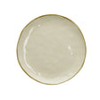 Piatto piano Concerto Rose & Tulipani in stoneware con bordo dorato 27 cm