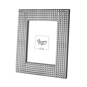 Portafoto Diamonds Bongelli Preziosi in metallo finitura argento 27x23 cm