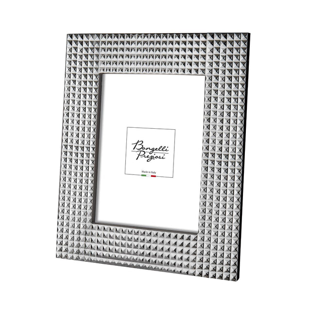 Portafoto Diamonds Bongelli Preziosi in metallo finitura argento 27x23 cm