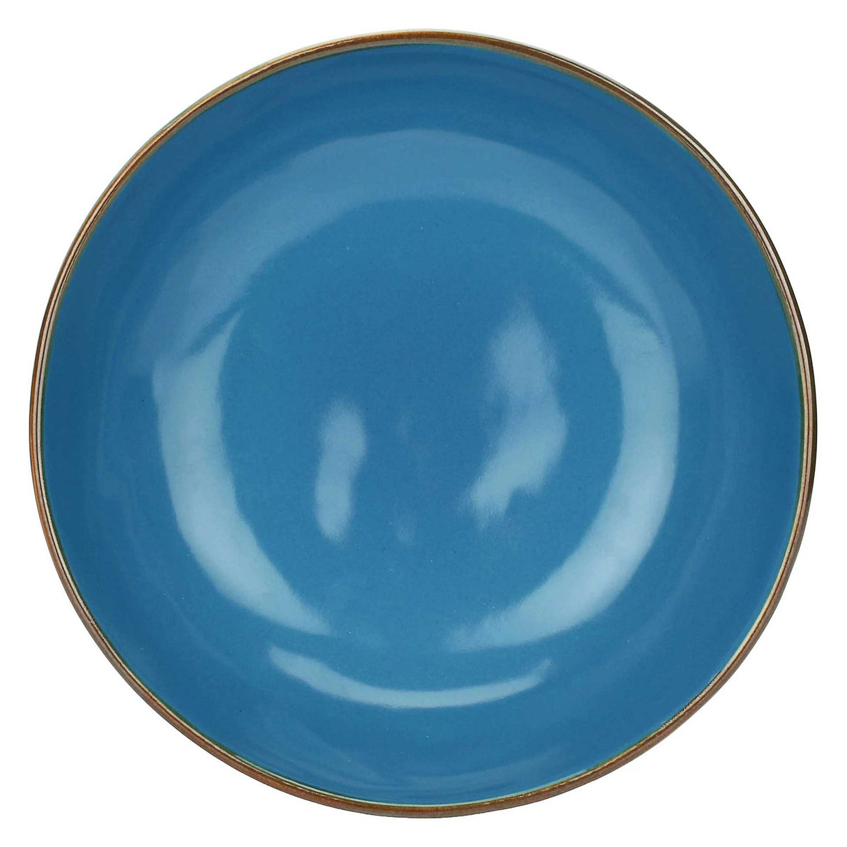 Piatto fondo Concerto Rose & Tulipani in stoneware blu avio 21 cm