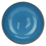 Piatto fondo Concerto Rose & Tulipani in stoneware blu avio 21 cm