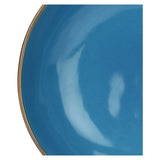 ROSE & TULIPANI Concerto Piatto Fondo Blu Avio 21cm Stoneware