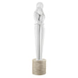 Scultura coppia stilizzata Bongelli Preziosi in resina color nocciola 20 cm