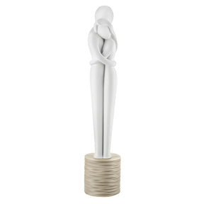 Scultura coppia stilizzata Bongelli Preziosi in resina color nocciola 20 cm