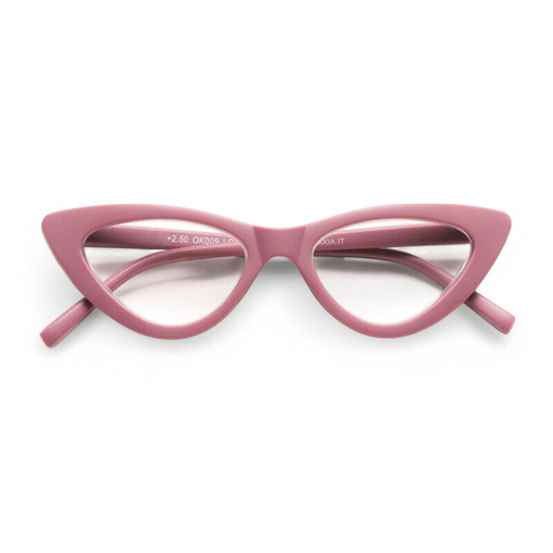 Occhiali da lettura Adriana Okkia montatura cat eye rosa +1.50 diottrie
