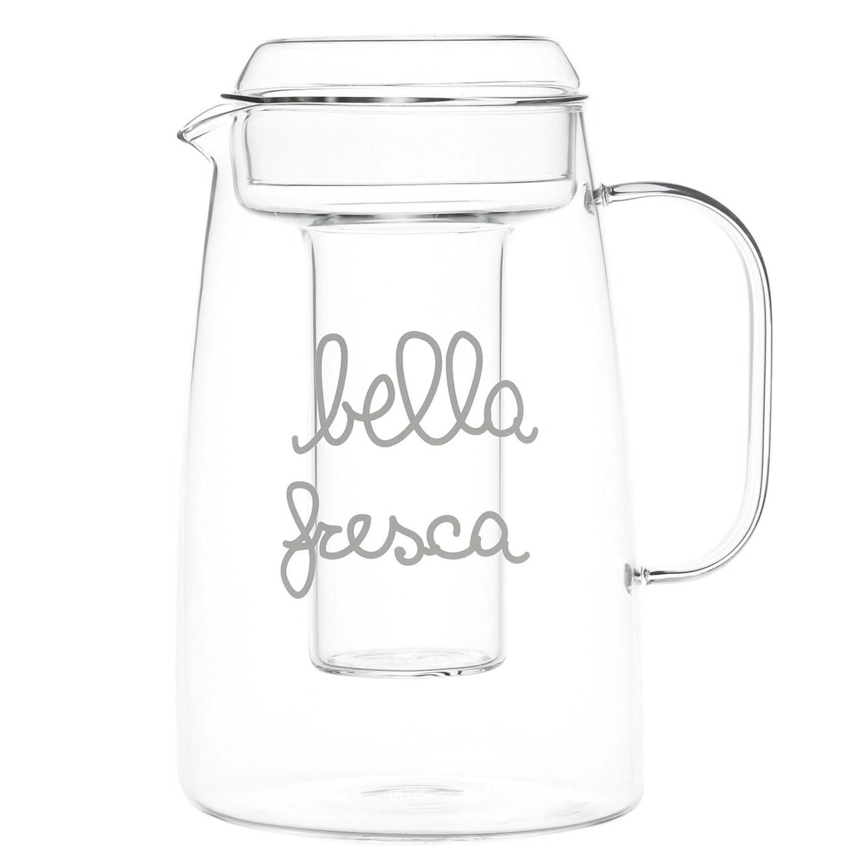Brocca con portaghiaccio Simple Day in vetro borosilicato trasparente 2L