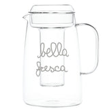 Brocca con portaghiaccio Simple Day in vetro borosilicato trasparente 2L