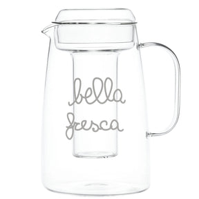 Brocca con portaghiaccio Simple Day in vetro borosilicato trasparente 2L