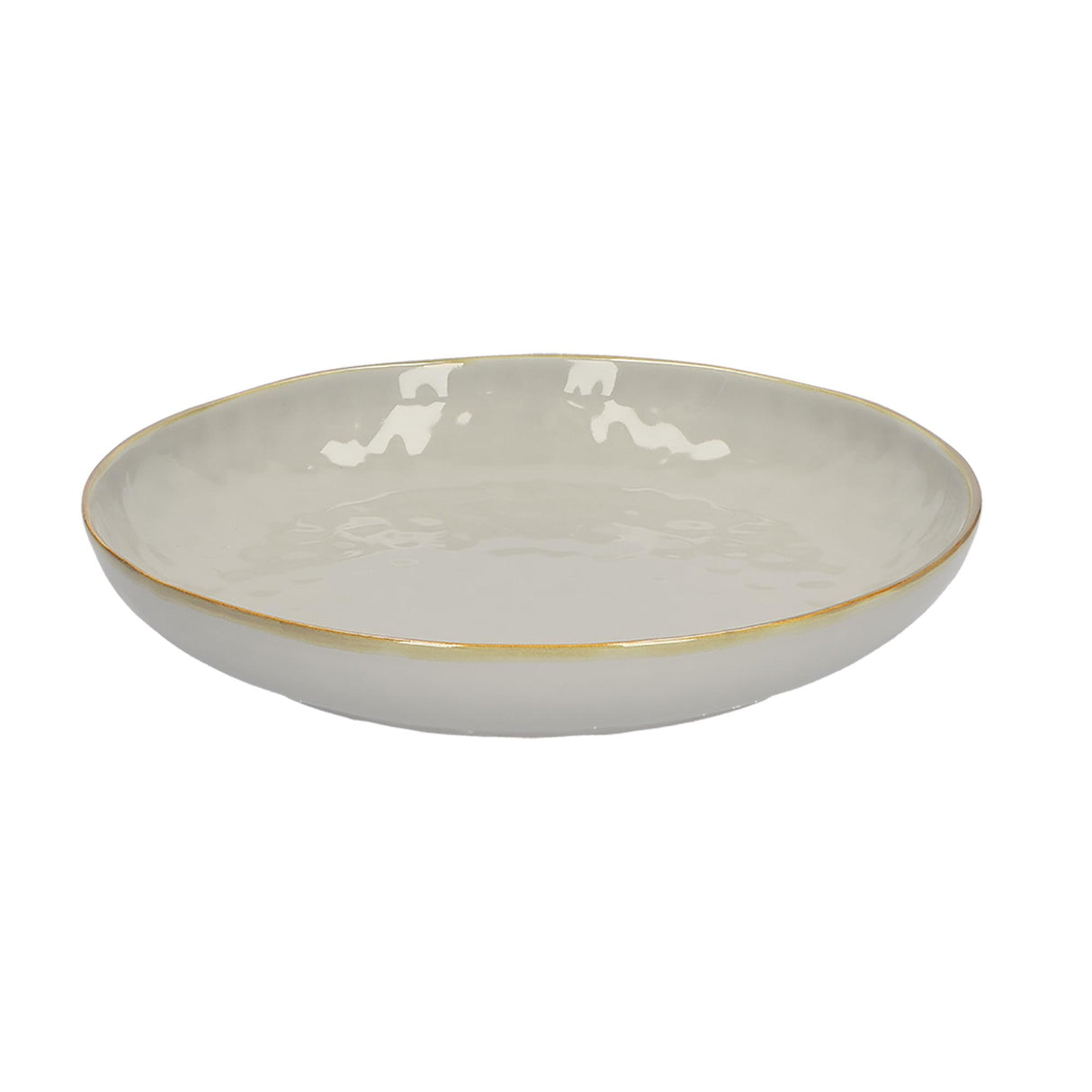 Piatto Gourmet Concerto Rose & Tulipani in stoneware grigio 30 cm