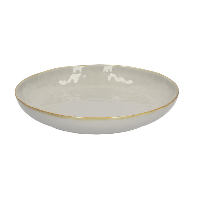 Piatto Gourmet Concerto Rose & Tulipani in stoneware grigio 30 cm