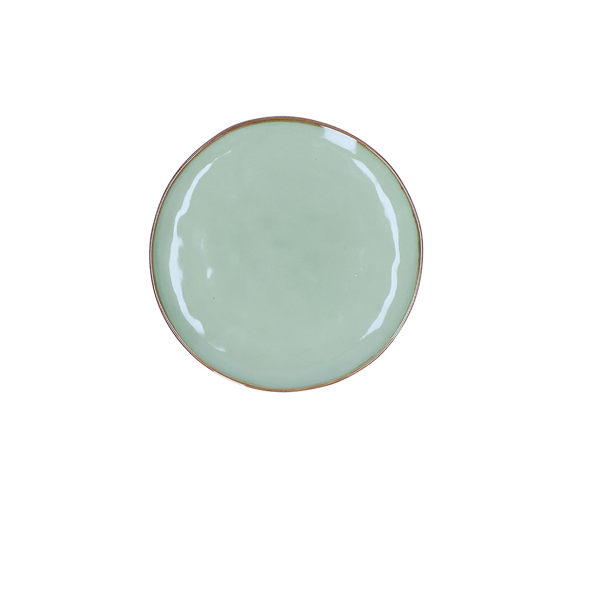 Piatto frutta Concerto Rose & Tulipani in stoneware verde 20 cm