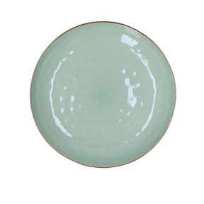 Piatto Gourmet Concerto Rose & Tulipani in stoneware con bordo dorato 30 cm