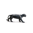 Scultura Pantera Lladrò in porcellana nera opaca collezione Origami 50 cm