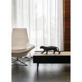 LLADRO' Scultura Pantera Nero Opaco 19x50cm Porcellana