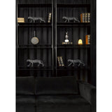 LLADRO' Scultura Pantera Nero Opaco 19x50cm Porcellana