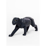 LLADRO' Scultura Pantera Nero Opaco 19x50cm Porcellana