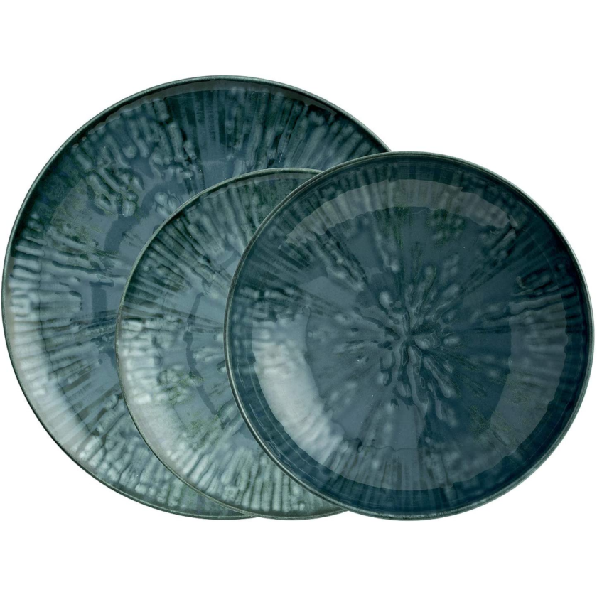 Set piatti Fusion Blue Arthur Krupp in porcellana 12 pezzi