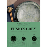 ARTHUR KRUPP Set 12 Pezzi Servizio Piatti Tavola Fusion Grey Porcellana