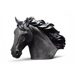 Statua Busto Cavallo NAO in porcellana artigianale 36x17 cm