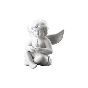 Statuina Angioletto con Torta Rosenthal in porcellana decorata 10x9 cm