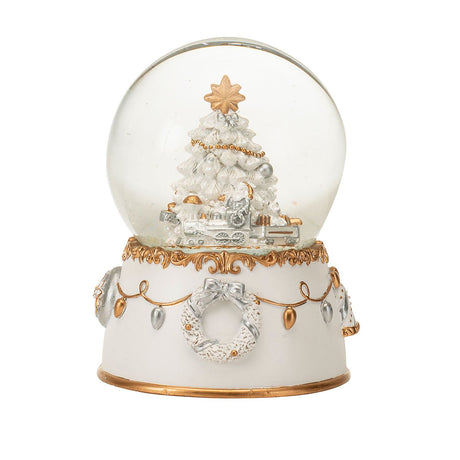 Globo di neve Noel in poliresina con carillon 14,5 cm