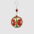 Pallina albero Stellanatale EDG in vetro rosso con decoro stella 8 cm