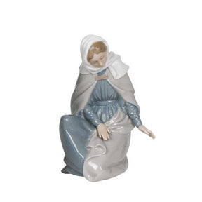 Statuina Vergine Maria NAO in porcellana decorata a mano 18 cm