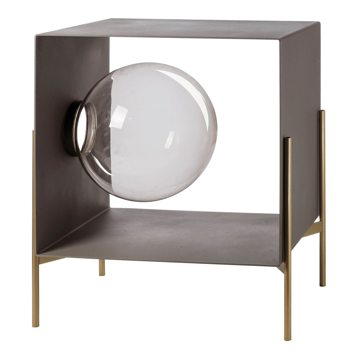 Credenza Globe Arti & Mestieri in metallo laccato colore fango e oro