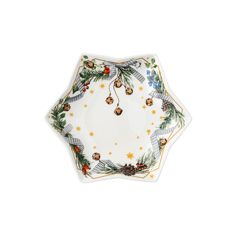 Coppa a stella Canti di Natale Hutschenreuther in porcellana 24 cm