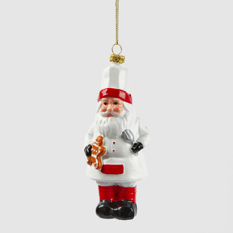 Addobbo Babbo Natale EDG in resina decorata 13,5 cm