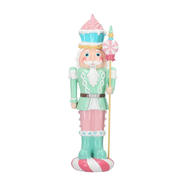 Schiaccianoci Pasticciere Timstor in poliresina con decori pastello 35,5 cm